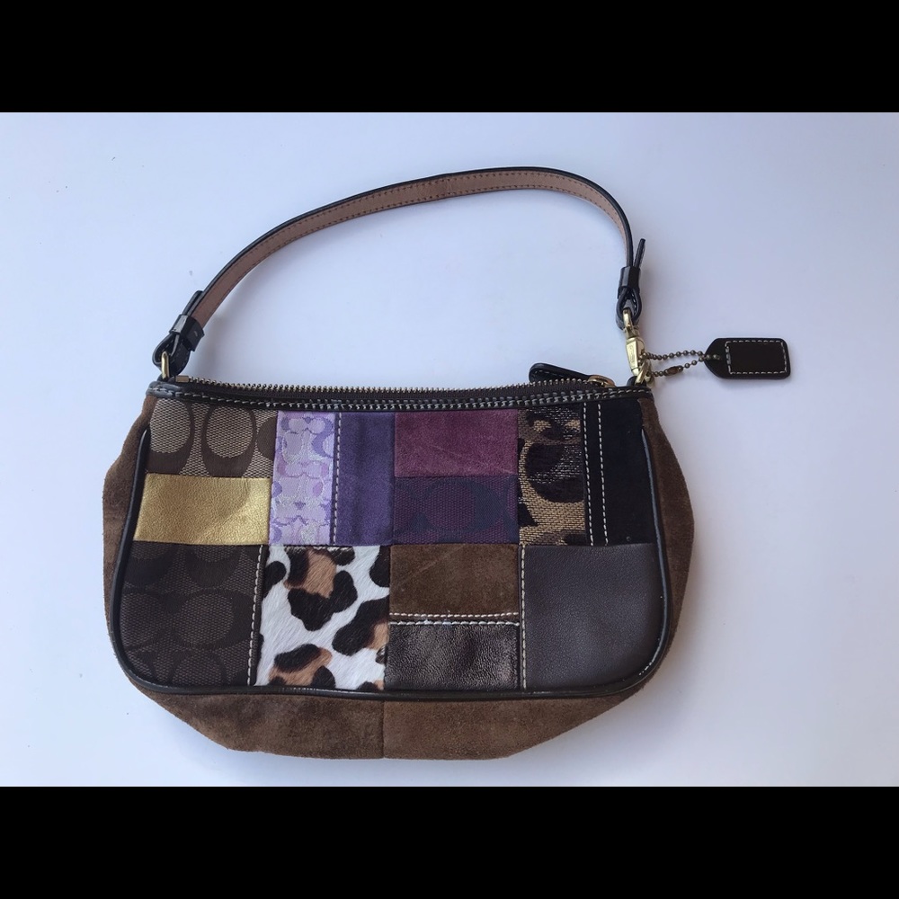 Coach purse with multi print